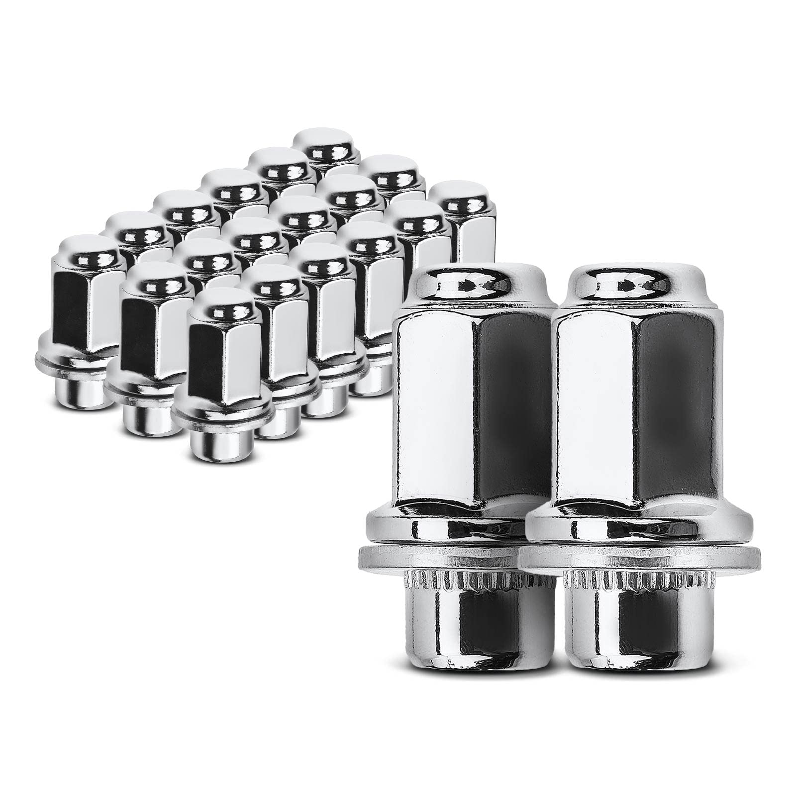 A-Premium 20PCS M12-1.5 Wheel Lug Nuts Compatible