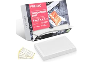 FRESKO 8"x12" Food Vacuum Sealer Bags, 120Pcs PreCut Bags for Food Vacuum Storage, Vacuum Seal Food Sealer Bags with BPA Free and Heavy Duty, Great for Sous Vide Bag Meal Prep