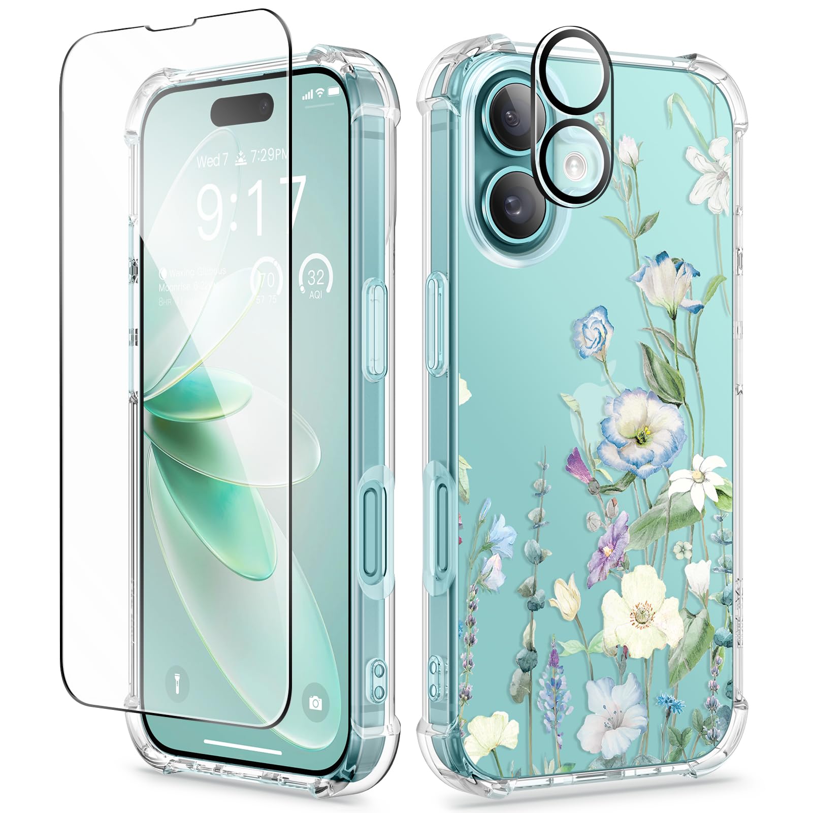GVIEWIN for iPhone 16 Case, with Screen Protector