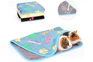 YUEPET 3 Pack Waterproof Guinea Pig Blankets Washable Small Animal Fleece Cage Liners Soft Pet Mat Guinea Pigs Fleece Bedding for Hamster Rabbit Chinchilla Ferret Guinea Pig 23"×16"