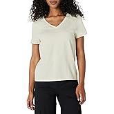Amazon Essentials Women's Regular Fit 100% Cotton V-Neck Short Sleeve T-Shirt