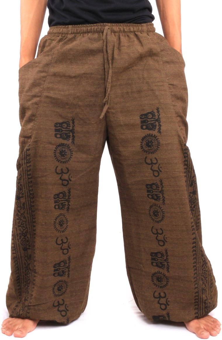 jing shop Harem Pants Boho Hippie Pattern Print Cotton