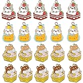 Yukfhgt Animal Charms Cute Enamel Cake Cat Dog Charms 20 Pcs Alloy Animal Cartoon Dog Charms for Jewelry Making Bracelets Necklace