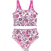 blibean Teen Girl Swimsuits Two Piece Bikini Sets with Chest Pad Size 6-15 Years