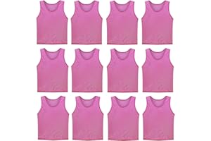 Tych3L Scrimmage Training Vest Kids Youth Adult Soccer Practice Jersey Athletic Pinnies (6 & 12 Pack)