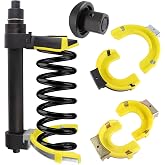 aremnry Heavy Duty Macpherson Strut Spring Compressor Tool, Impact Wrench Rated Coil Spring Extractor Kit with Overload Protection Safety Guard, 3 Pairs Yokes for Car, SUV, Truck UTV Suspension Repair