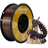 Kingroon Silk PLA Triple Color,3D Printer Filament,Pla Filament 1.75mm,Multicolor Filament 1KG,Dimensional Accuracy +/- 0.03mm,for Most FDM 3D Printer,Green Purple Copper