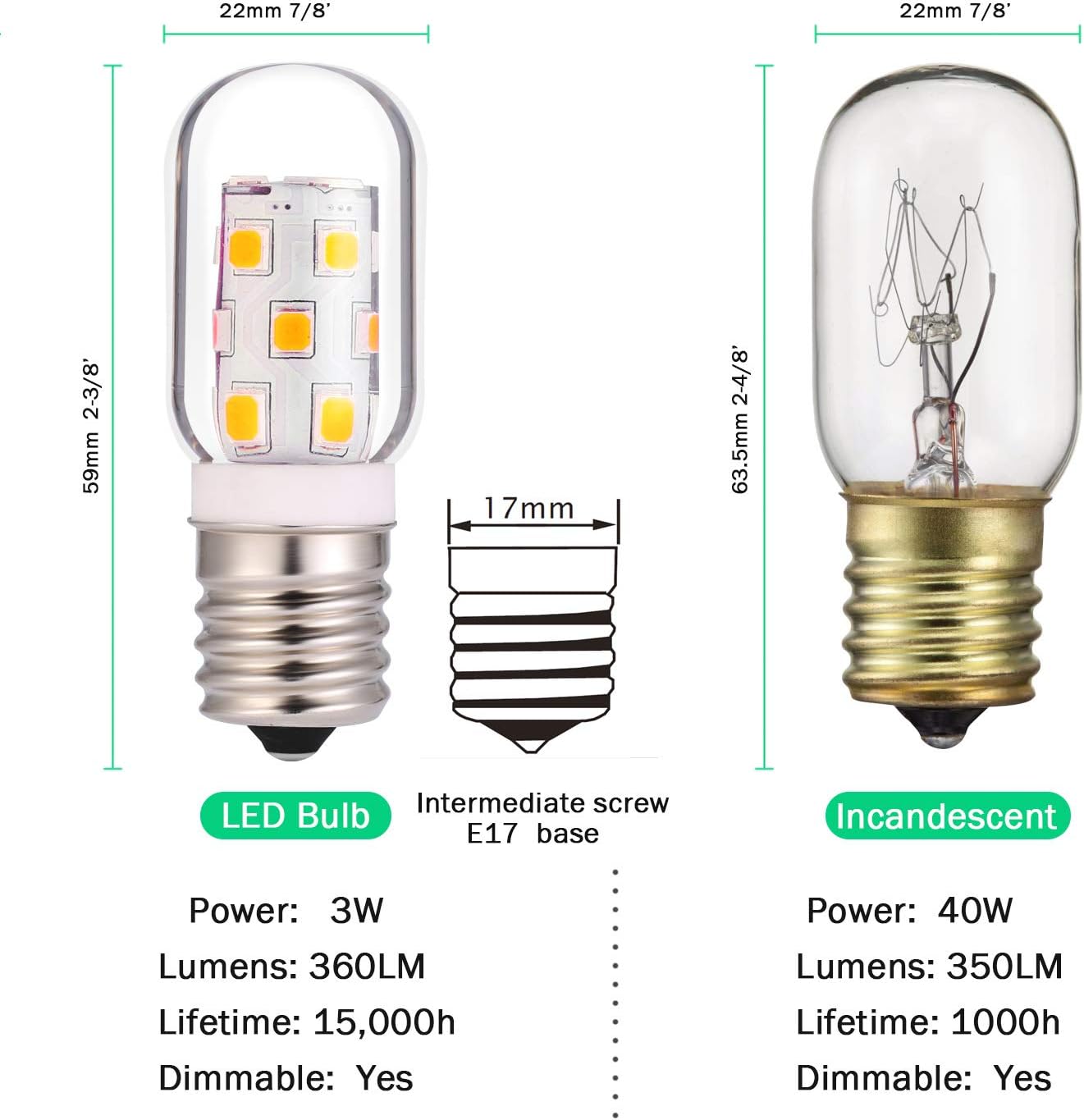 LED Bulbs LED Microwave Refrigerator Range Hood Over Stove Appliance