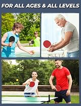 Glymnis Table Tennis Set with Retractable Net Bats Balls Storage Bag view 8