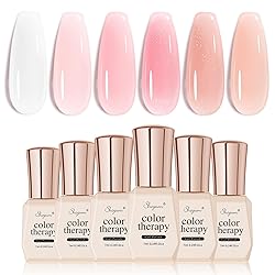 SHOYUM Icy Jelly Nude Pink Gel Nail Polish Set of 6