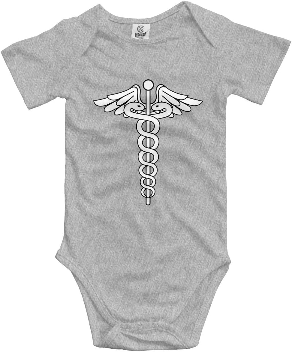 Klotr Infant Baby Climbing Clothes Caduceus Staff Newborn Bodysuits Short Sleeved Romper Jumpsuit Outfit Set
