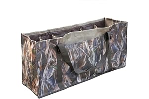 Volein 12 Slot Duck Decoys Bag with Blind Camouflage Printing, Decoy Bag Waterfowl Hunting with Floating Bottom, Decoy Bags 12-Slotted with Carrying Padded Shoulders