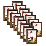 HORLIMER 4x6 Picture Frame Set of 15, Brown Picture