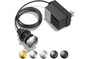 ANWOLL Garbage Disposal Air Switch Kit-Professional，Cordless Sink Top Waste Disposer On/Off，Garbage Disposal Button, UL Listed