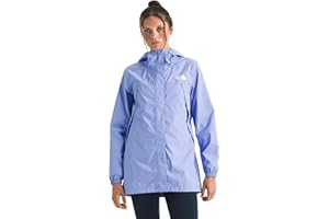 The North Face Womens Antora Rain Parka - Long Length Windproof & Waterproof Jacket, Adjustable Hood, Secure Zip PocketsParka