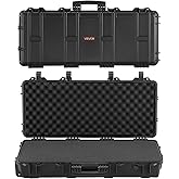 VEVOR Rifle Case, Rifle Hard Case with 4 Layers Fully-protective Foams, Lockable Hard Gun Case with Wheels, IP67 Waterproof & Crushproof, for Rifles or Shotguns