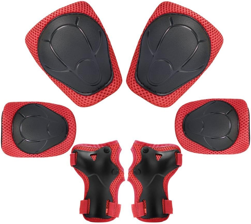 Patin A Roulette Fille ValueTalks Set Protection Enfant - Genouillères, Coudières Poignets Pour Skate, Roller, Vélo - Enfants 3-12 Ans Sports Enfant 3-12 Ans