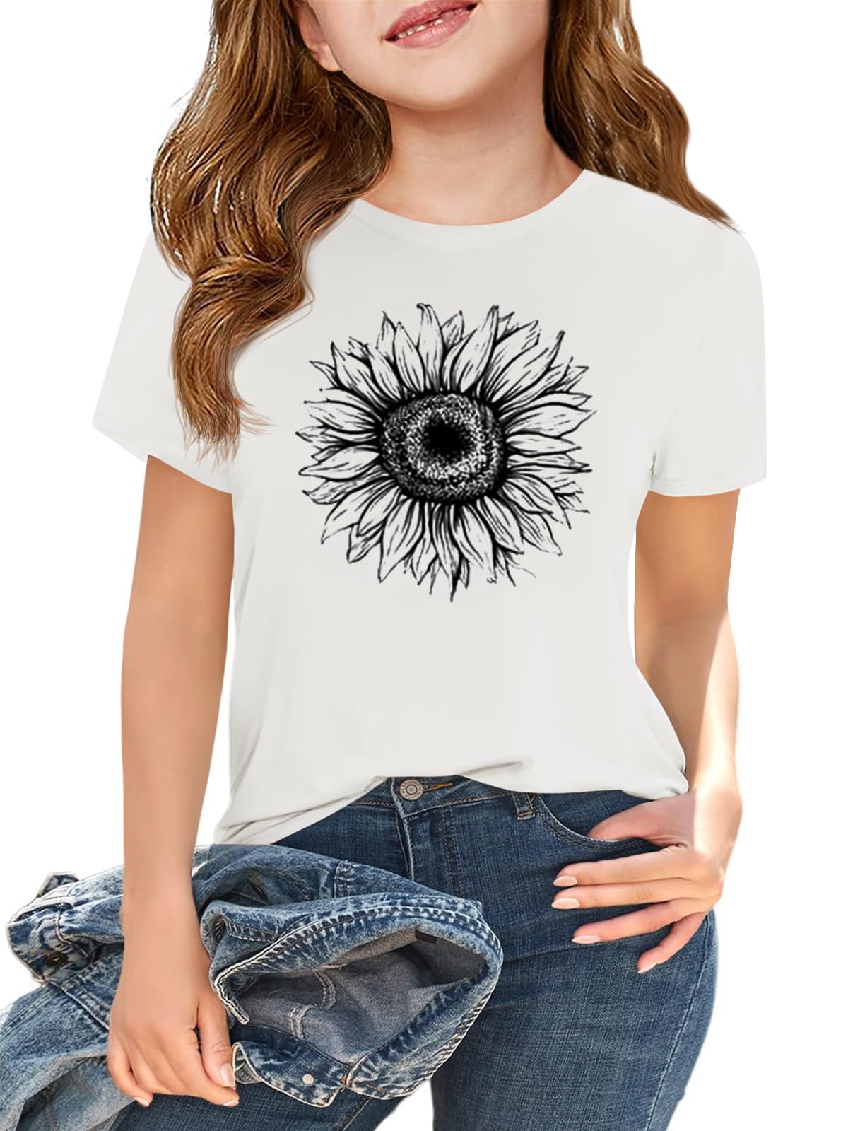 Girls Short Sleeve T Shirts Kids Summer Tops