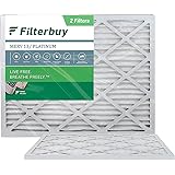FilterBuy 24x30x1 Air Filter MERV 8, Pleated HVAC AC Furnace Filters (2 ...