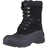 Kamik Nation Plus Snow Boot - Waterproof Boots for Men - 8mm Liner - Traction Outsole & Winter Shoes - Insulated Work Boots for Men - -40°F Cold Weather Protection - Mid-calf Height