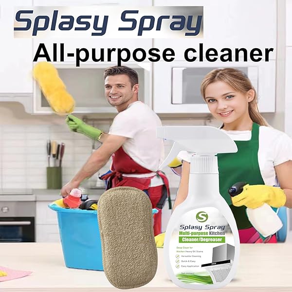10 FL OZ SPLASH CLEANER SPRAY FOAM CLEANER, SPLASY FOAM SPRAY, KITCHEN CLEANER SPRAY, FOAM SPRAY FOR ALL PURPOSE CLEANER FOR STUBBORN GREASE AND GRIME (1PCS)
