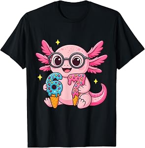 67 Meme Axolotl Funny Six Seven Axolotl Lover for Girls Kids T-Shirt