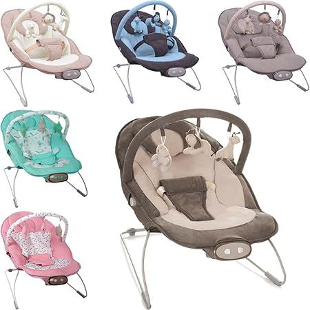 Babywippe / Babywiege / Babyschaukel (Inklusive Spielbogen mit 3 Figuren) + Vibrationsfunktion & Musikfunktion (12 Melodien) 