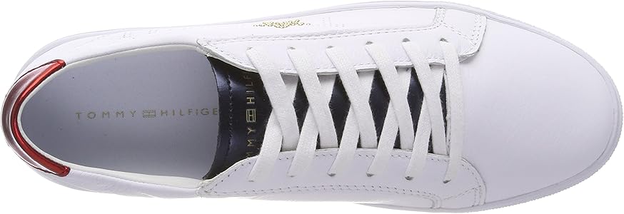 tommy hilfiger metallic back trainers