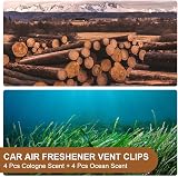 URAQT Car Air Freshener Refills 8 Pack Ocean Cologne Scent Diffuser Pads view 3