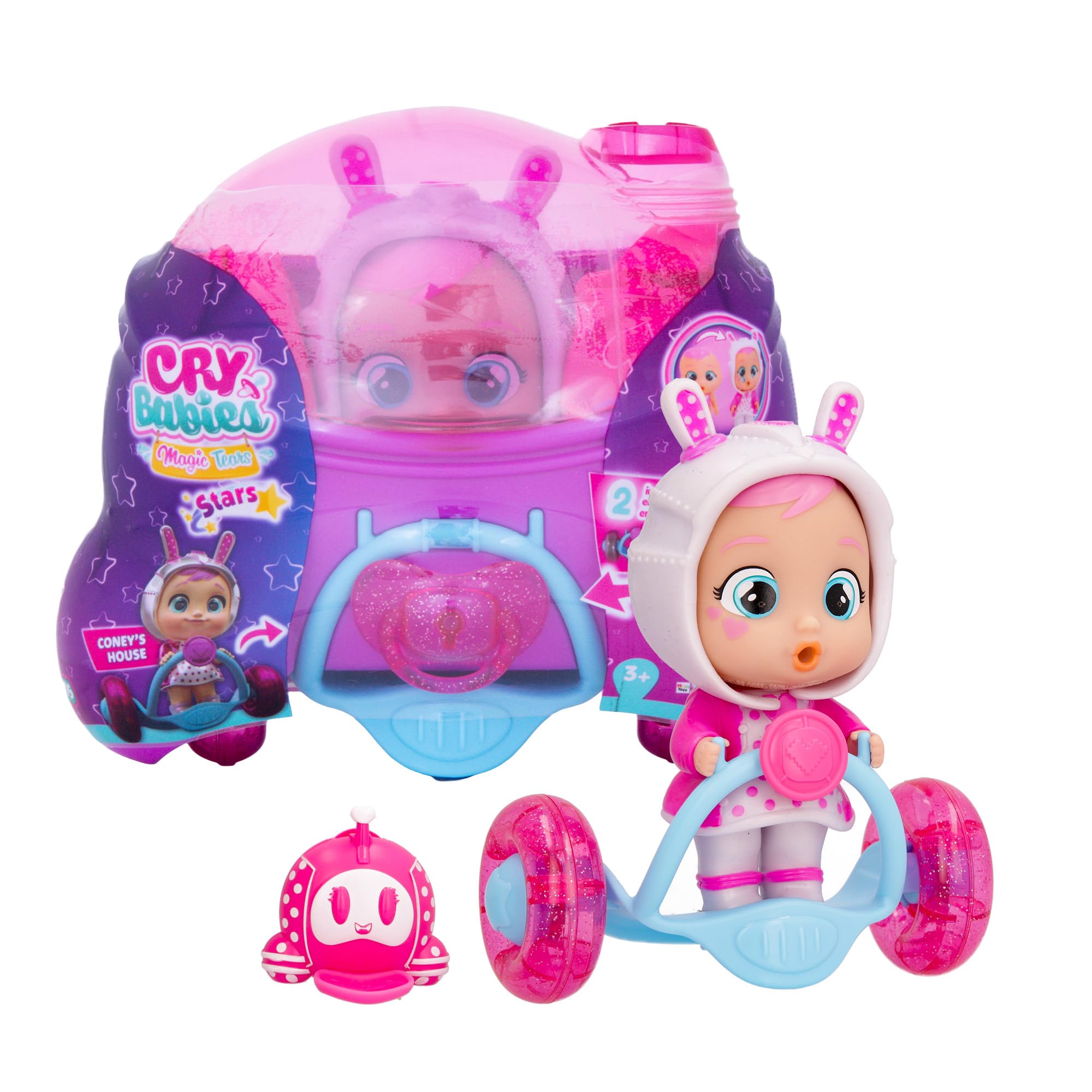 Cry Babies Magic Tears STARS STAR CONEY - Collectable Collectibe Baby Boll Dressed up in an Iridiscent Silicone Outfit-Gift Toy for Girls and Boys +3 years