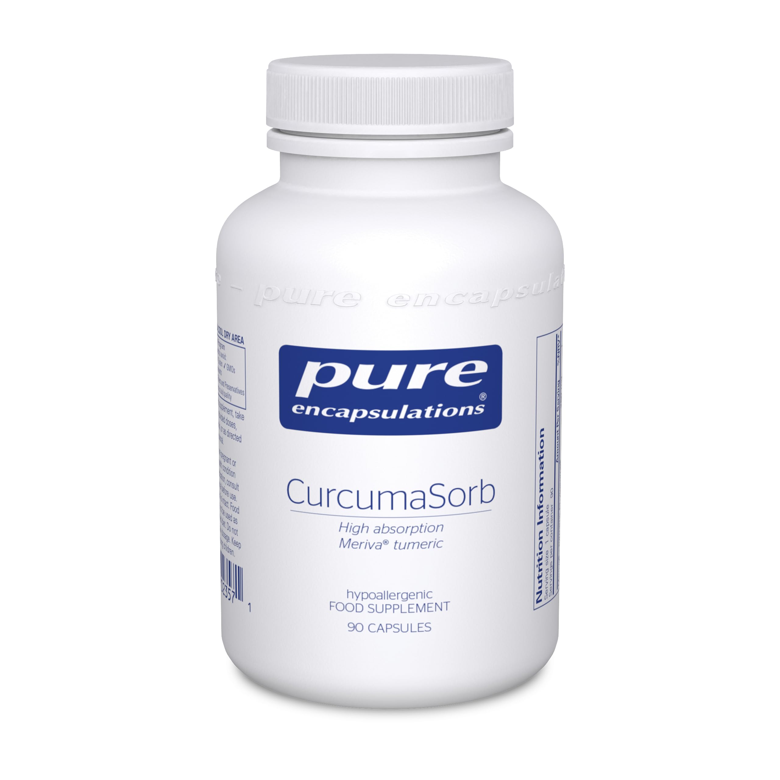 Pure Encapsulations CurcumaSorb - Meriva Turmeric, Source of Curcumin - High Absorption Supplement, 90 Capsules
