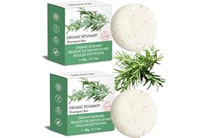 DBEAUTYM 2 Pack Rosemary Hair Shampoo Bar,Deep Cleansing for Scalp Hair Loss Shampoo Soap,Organic Hair Oil Control,Solid Shampoo for Hair Growth, Refreshing and Hydrating Soap for Stocking Stuffers Women Gifts