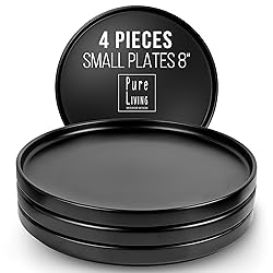 Small Dinner Plates Set of 4, 7.5" Stoneware