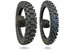 WIG Racing 70/100-19 and 90/100-16 Tire Set with Inner Tube Combo (Heavy Duty Inner Tubes 2.5mm Thick)