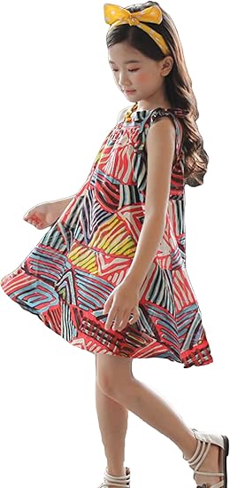 Amazon Co Jp Alhyla ワンピース ドレス 女の子 ノースリーブ ワンピース 可愛い ギンガムチェック スカート ストライプ シャツ 花柄 ベビー服 子供服 服 ファッション小物