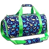 Gym Travel Duffle Bag for Girls - Gymnastics Sports Dance Bag with Shoe Compartment & Wet Pocket Panda Kids Travel Bag Teens Weekender Sleepover Carry On Bag