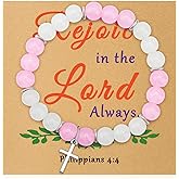 Christian Gift for Women Bible Verse Gifts Bracelets with Gifts Card for Sister Friends Inspirational Religious Beaded Bracelets Easter Motivational Encouragement Christmas Birthday Graduation Gift
