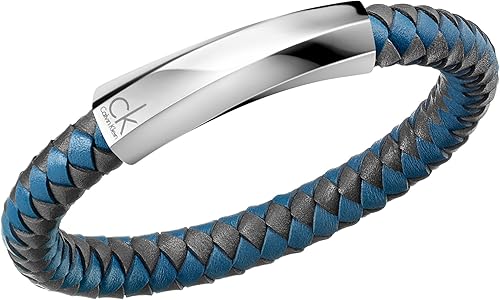 Amazon カルバンクライン Calvin Klein メンズブレスレット Bewilder ビーワイルダー シルバー ブルー グレー サイズl Kj2bab090l ブレスレット 通販