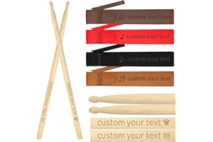 Custom Drum Sticks Engraved with Name Text Logo Personalized 5A Maple Drumsticks Valentine's Day Christmas Birthday Wedding G