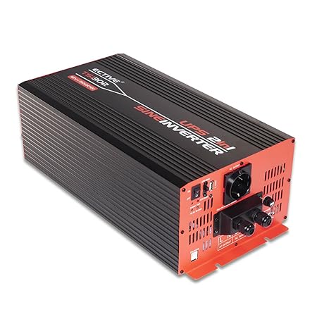 ECTIVE 3000W 24V zu 230V TSI-Serie Reiner Sinus Wechselrichter mit NVS in 6 Varianten: 500W - 3000W