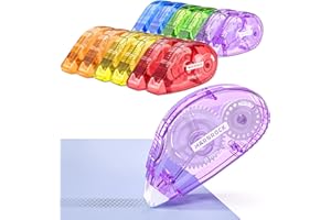 Marsrock Double-Sided Adhesive Dots Roller, 12 Pack (0.31IN x 26FT) Dots Glue, Craft & Scrapbook Supplies for Gift Wrapping, 