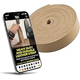 TOFL 3/4" Wide Leather Strap | Leather Strips for Crafts, Jewelry, & Furniture Projects | 72" (6 Feet) Long x 3/4" Wide x 1/8" Thick (7-8oz) | Natural