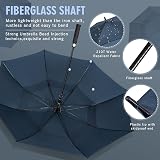 ZOMAKE Golf Umbrella 51in Windproof Rainproof Double Canopy Navy Blue view 5