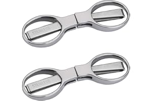FIRIKER 2Pcs Folding Scissors,Portable Stainless Steel Telescopic Cutter, Safety Foldable Pocket Badge Small Scissors for Home, Office, Craft, Sewing, Nurse Accessories, Travel