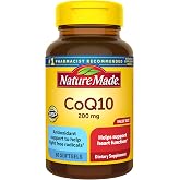 Nature Made CoQ10 200mg Softgels for Heart Health Support, 80 Softgels | Co Q 10 Supplement for Women and Men, Dietary Supplement that Provides Antioxidant Support, 80 Day Supply
