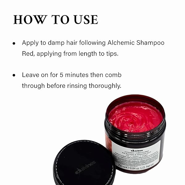 DAVINES ALCHEMIC CONDITIONER, RED, 8.80 OZ.