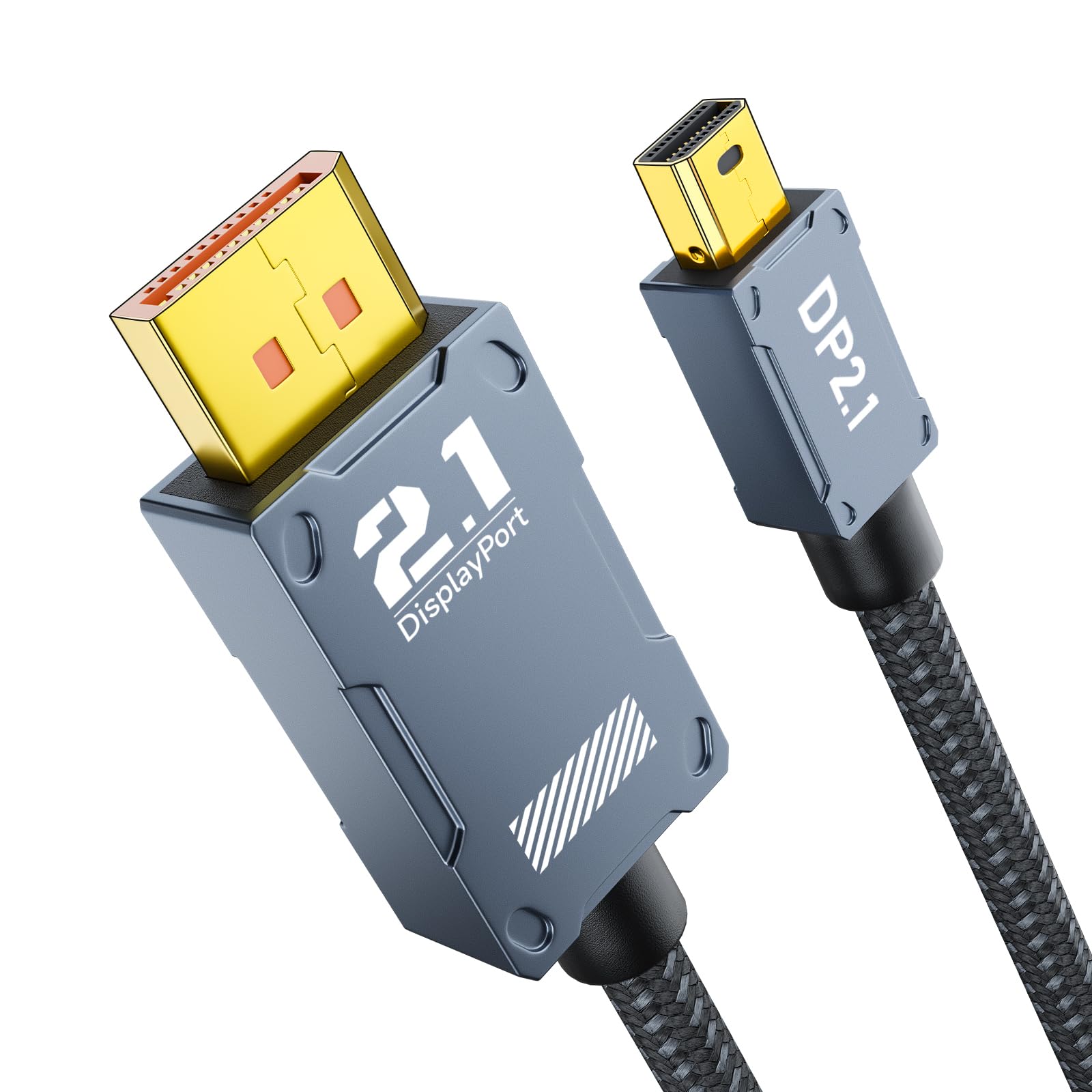 Câble Mini DisplayPort Vers DisplayPort 2.1 - 80 Gbps, 16K@60Hz, Compatible Thunderbolt 2, G-Sync/FreeSync - 4