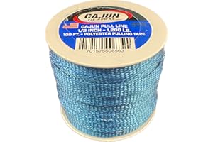 CAJUN TIE DOWNS Cajun Pull Line - 1/2 Inch 1,200 lb. Polyester Pulling Tape - Made in USA (Royal Blue, 500)