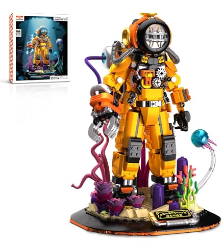 Amazon.com: Brihappen Steampunk Diver Building Set for Adults