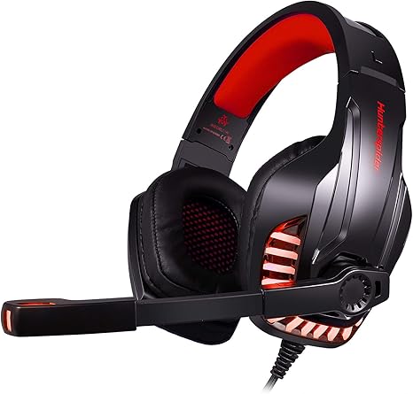 Amazon Co Jp Zhebeiスポットハンタースパイダーv 6ヘッドマウントイヤーコンピューターeスポーツゲームヘッドセットマイク付き発光v6ブラックレッド ホーム キッチン